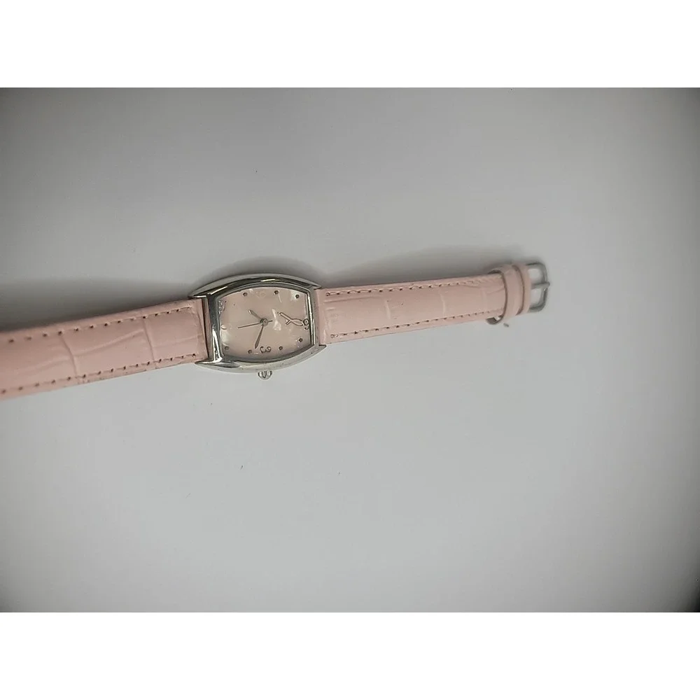 Vintage Wristwatch Watch Womens Pink Breast Cancer Awareness Jewelry Costume